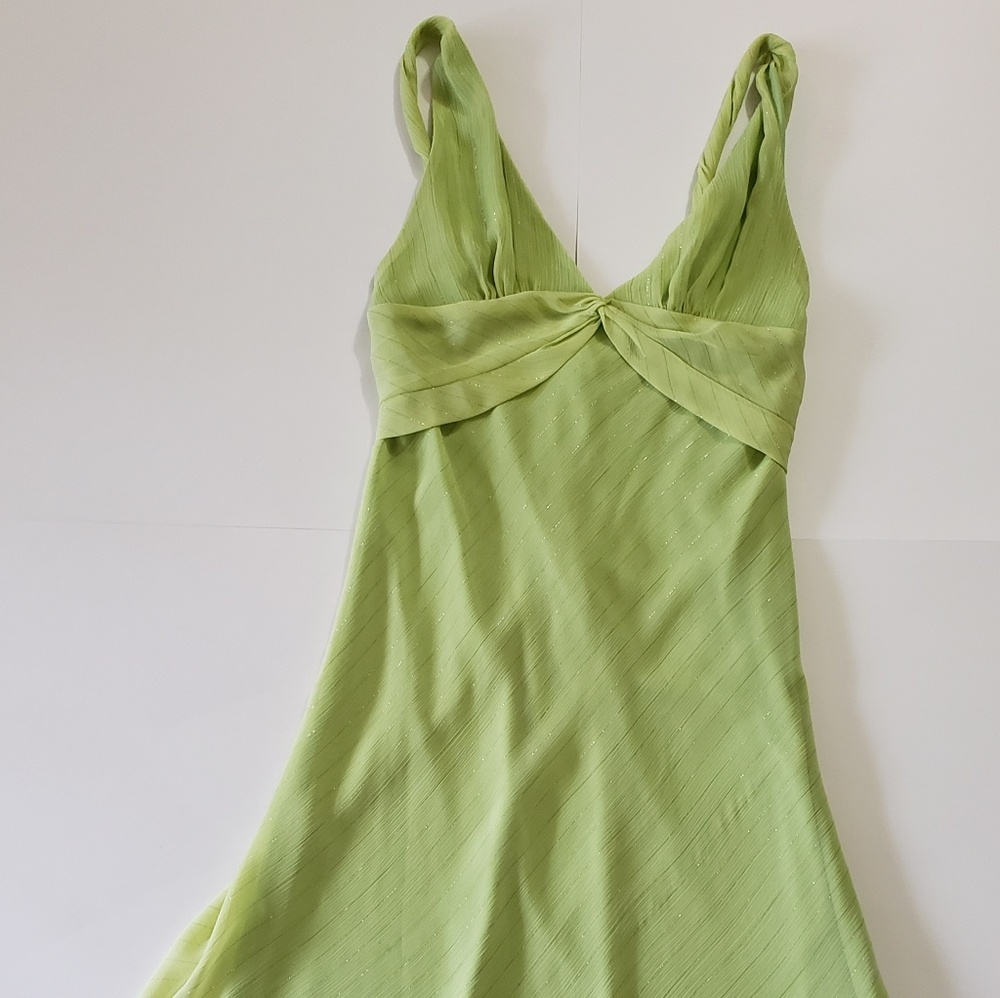 Organdy Women Dress, Light Green Apple Color, Size